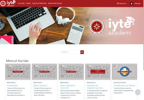 İYTE Akademi Çevrim İçi Eğitim Platformu