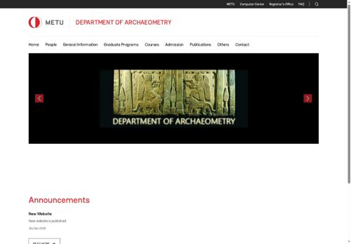 Home | DEPARTMENT OF ARCHAEOMETRY