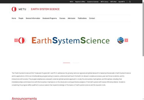 Home | EARTH SYSTEM SCIENCE
