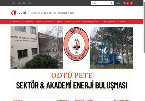 Petrol Ve Doğal Gaz Mühendisliği Bölümü