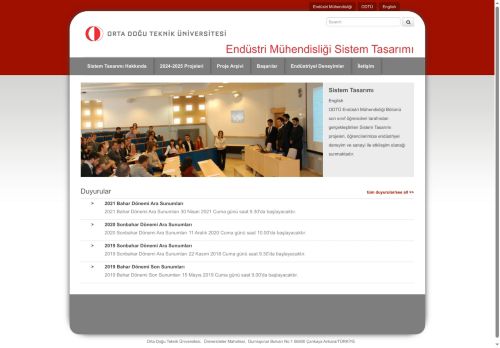 Endüstri Mühendisliği Sistem Tasarımı