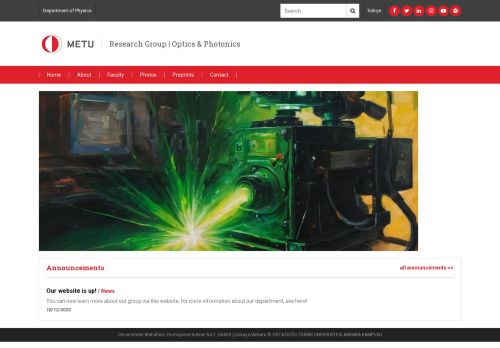 Research Group | Optics & Photonics | A brief description of the department