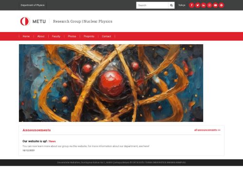 Research Group | Nuclear Physics | A brief description of the department