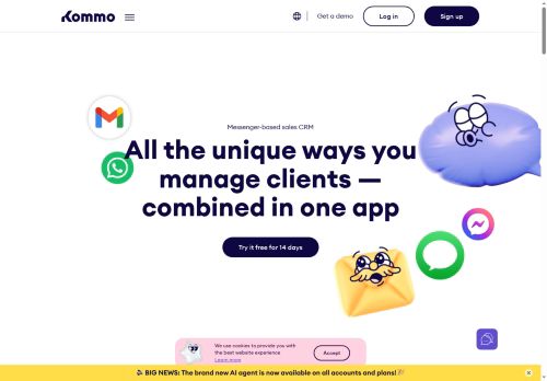 
                  Mesaj tabanlı satış CRM’i
        
                  — Kommo
              