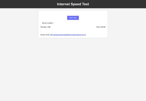 Internet Speed Test | Ramazan Sancar
