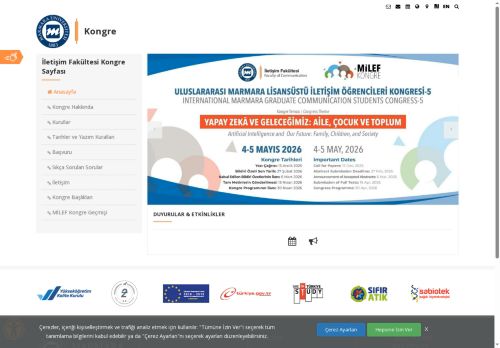 Kongre Hakkında | İletişim Fakültesi Kongre Sayfası | Kongre | Marmara Üniversitesi
