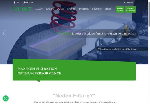 Filtorq | Maksimum Filtrasyon Optimum Performans