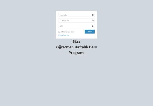 Bilsa HDD Öğretmen Modulü | Log in