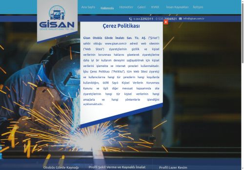 Gisan Otobüs Gövde Kaynağı Profil Şekil Verme ve Kaynaklı İmalat Lazer Kesim