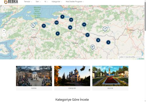 Projeler Haritası – BEBKA'nın Kuruluşundan Bugüne Desteklediği Tüm Projeler