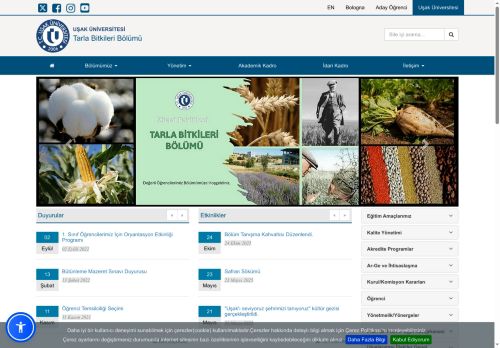 Tarla Bitkileri Bölümü