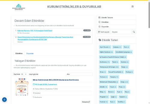 DUYURULAR - İMÜ KURUM DIŞI ETKİNLİKLER