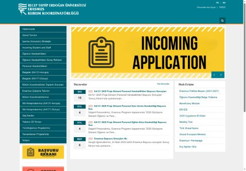 Anasayfa | Erasmus Kurum Koordinatörlüğü