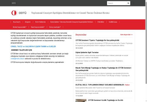 Toplumsal Cinsiyet Eşitliğini Destekleme ve Cinsel Tacizi Önleme Birimi | CİTÖB