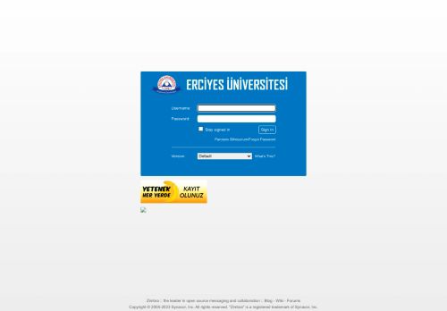 Zimbra Web Client Sign In