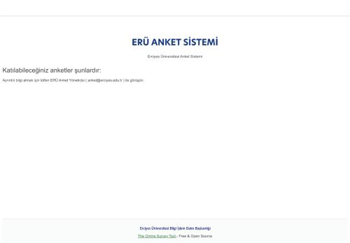 Erciyes Üniversitesi Anket Sistemi