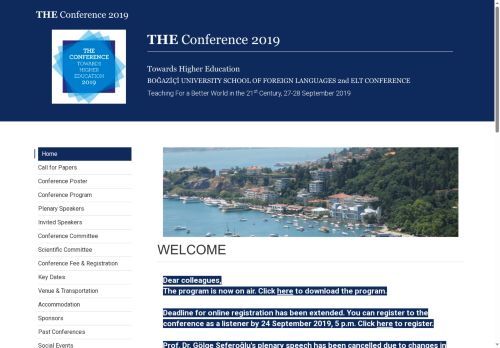 Bogazici University - THE Conference 2017