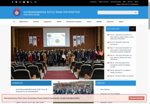 Gıda Mühendisliği - KSÜ