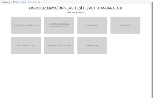 OMÜ Hizmet Standartları