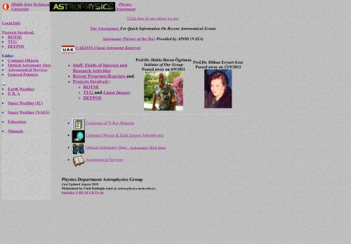 ASTROPHYSICS at METU