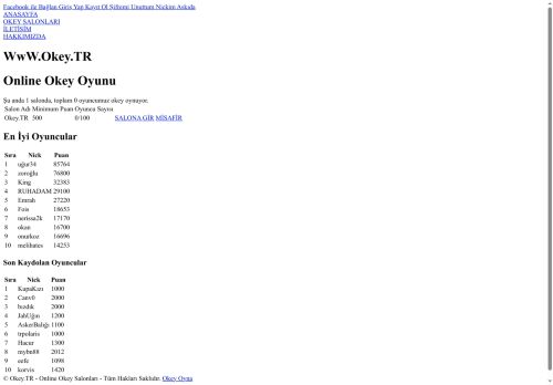 Okey.TR Okey Oyna,Online Mobil Okey Oyunu