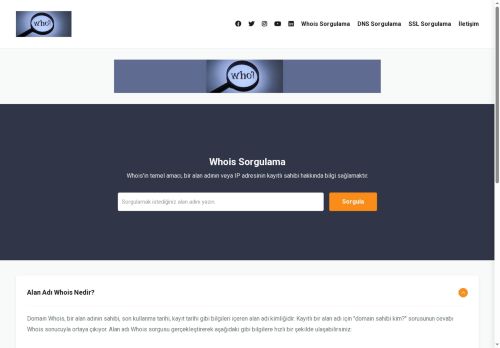 Anasayfa - Whois Sorgulama Scripti