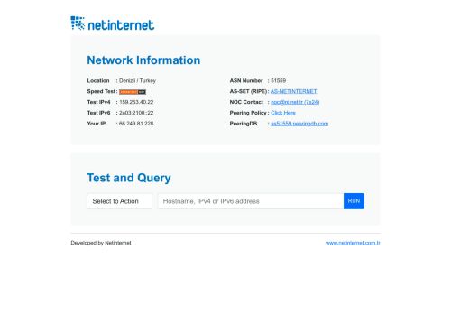 Netinternet Looking Glass - AS51559