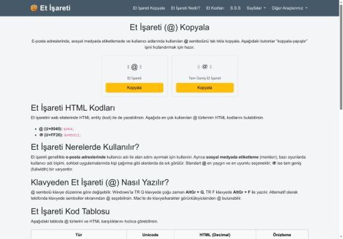 Et İşareti (@) Kopyala + Klavyede Nasıl Yapılır? (Q/F) PC ve Mac/MacBook