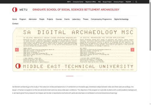 Home | GRADUATE SCHOOL OF SOCIAL SCIENCES SETTLEMENT ARCHAEOLOGY