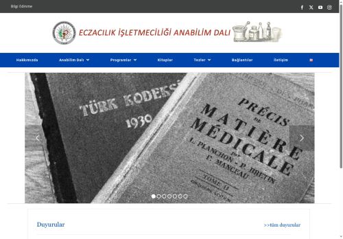 Eczacılık İşletmeciliği Anabilim Dalı