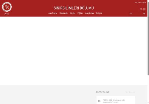 Sinirbilimleri Bölümü – İzmir Yüksek Teknoloji Enstitüsü