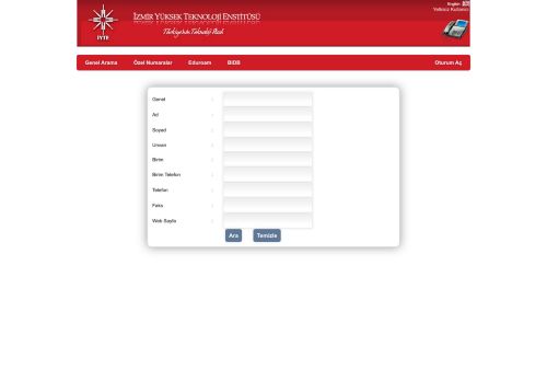 IYTE Bilgi Islem Daire Baskanligi Rehber Sayfasi