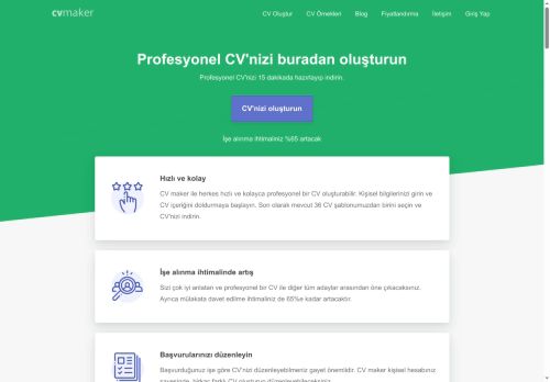 Profesyonel CV Örnekleri & Boş CV Şablonları