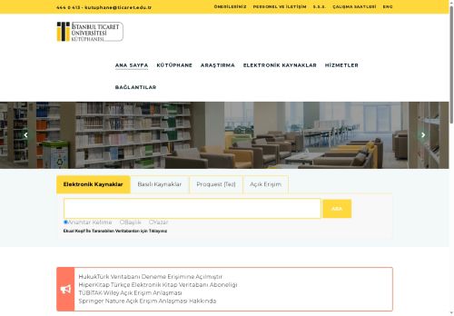 Ekual Veritabanları – İstanbul Ticaret Üniversitesi Kütüphanesi