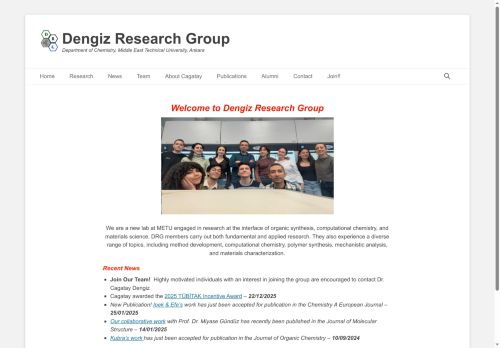 Dengiz Research Group – Department of Chemistry, Middle East Technical University, Ankara