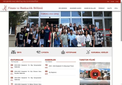 Finans ve Bankacılık Bölümü | NEVŞEHİR HACI BEKTAŞ VELİ ÜNİVERSİTESİ