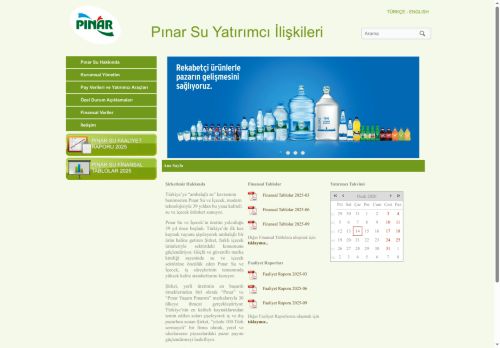 Yatırımcı İlişkileri - Pınar Su