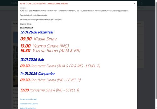 School of Foreign Languages | Eskisehir Osmangazi University - Home