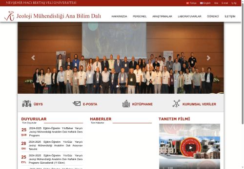 Jeoloji Mühendisliği Ana Bilim Dalı | NEVŞEHİR HACI BEKTAŞ VELİ ÜNİVERSİTESİ