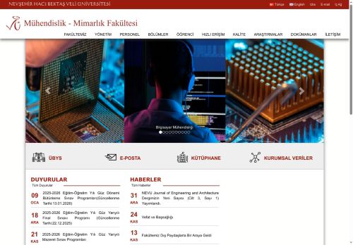 Mimarlık Fakültesi - 2025-2026 Eğitim-Öğretim Yılı Güz Yarıyılı Final Sınavı Programı (Güncellenme Tarihi:22.12.2025) | Mühendislik