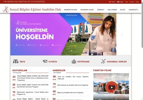 Sosyal Bilgiler Eğitimi Anabilim Dalı | NEVŞEHİR HACI BEKTAŞ VELİ ÜNİVERSİTESİ