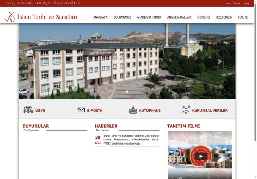 İslam Tarihi ve Sanatları | NEVŞEHİR HACI BEKTAŞ VELİ ÜNİVERSİTESİ