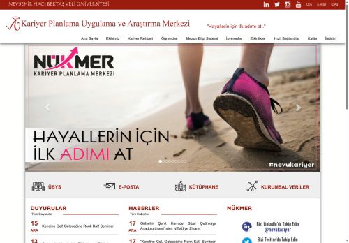 Kariyer Planlama Uygulama ve Araştırma Merkezi | NEVŞEHİR HACI BEKTAŞ VELİ ÜNİVERSİTESİ
