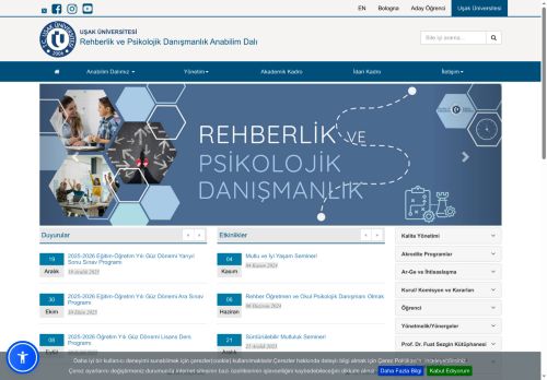 Rehberlik ve Psikolojik Danışmanlık Anabilim Dalı