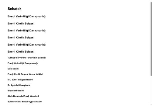 Sehatek - EVD - Enerji Verimliliği Danışmanlığı Yetkili Kuruluş