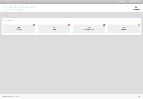 Anasayfa - OMÜ - Akademik Veri Yönetim Sistemi