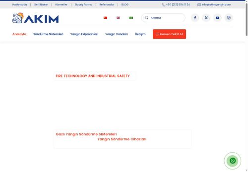 Akım Yangın - Davlumbaz, FM 200 Yangın Söndürme Sistemleri
