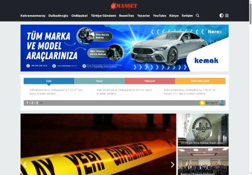 Kahramanmaraş - Kahramanmaraş Manşet Gazetesi - Son Dakika Haberleri - Kahramanmaraş Haberleri - Asayiş Haberleri