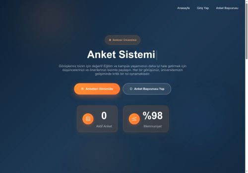 Balıkesir Üniversitesi Anket Altyapısı - Anasayfa