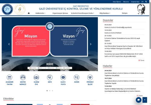 Gazi Üniversitesi İç Kontrol İzleme Ve Yönlendirme Kurulu | Gazi Üniversitesi | Gazili Olmak Ayrıcalıktır